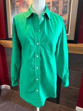 Gap Bright Green Button-Up Shirt